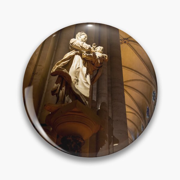 Item preview, Paris, France - Notre Dame Interior with Majestic Statue designed and sold by jrtwynam.