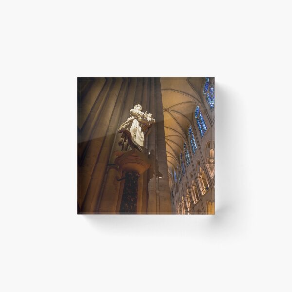 Item preview, Paris, France - Notre Dame Interior with Majestic Statue designed and sold by jrtwynam.