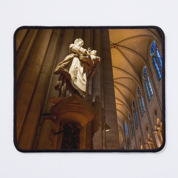Item preview, Paris, France - Notre Dame Interior with Majestic Statue designed and sold by jrtwynam.