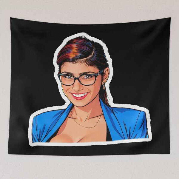 Item preview, Mia Khalifa Face Pornstar Illustrated  designed and sold by Bubble-Bay Shop.