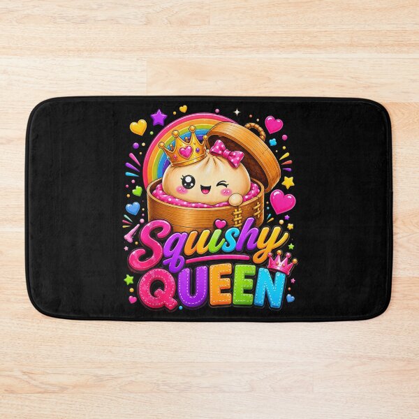 Item preview, Cute Kawaii Bao Bun Squishy Queen Crown Asian Foodie Rainbow Design designed and sold by DienesAngele.
