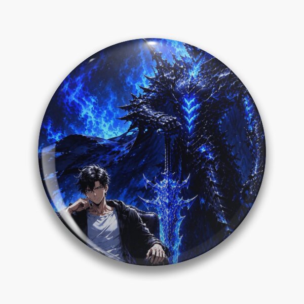 Item preview, Dark Flame Knight – Epic Blue Fantasy Warrior designed and sold by  Mirai_Art  ⭐⭐⭐⭐.