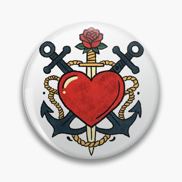 Item preview, Old School Sailor Heart designed and sold by SugarCore.