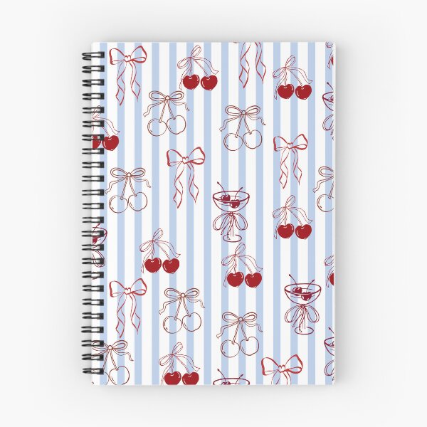 Aperçu de l'œuvre Cherry bows striped pattern créée et vendue par Designova10.