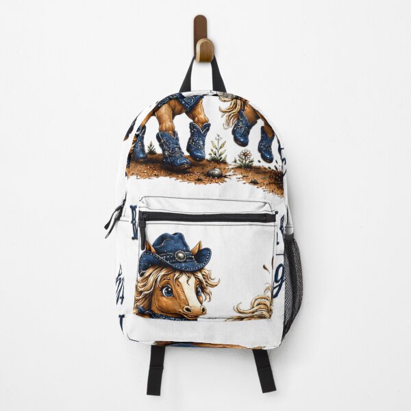 Item preview, Cute Cowboy Ponies Walking By Faith Tripping Constantly Funny Christian Horse designed and sold by DienesAngele.