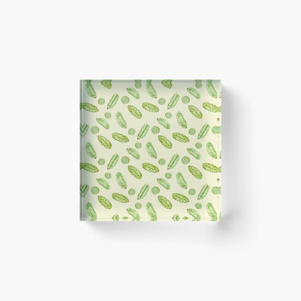 Item preview, Tossed Watercolor Pickles on Light Yellow Background designed and sold by JasmineGDesigns.
