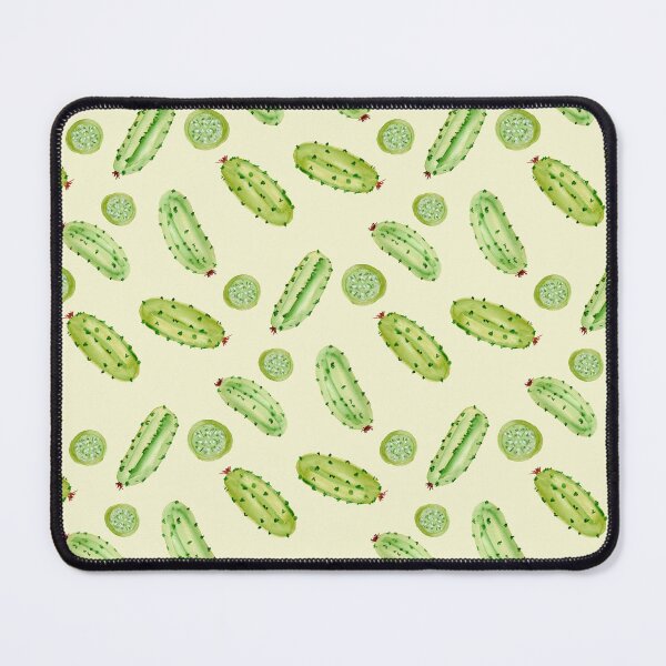 Item preview, Tossed Watercolor Pickles on Light Yellow Background designed and sold by JasmineGDesigns.