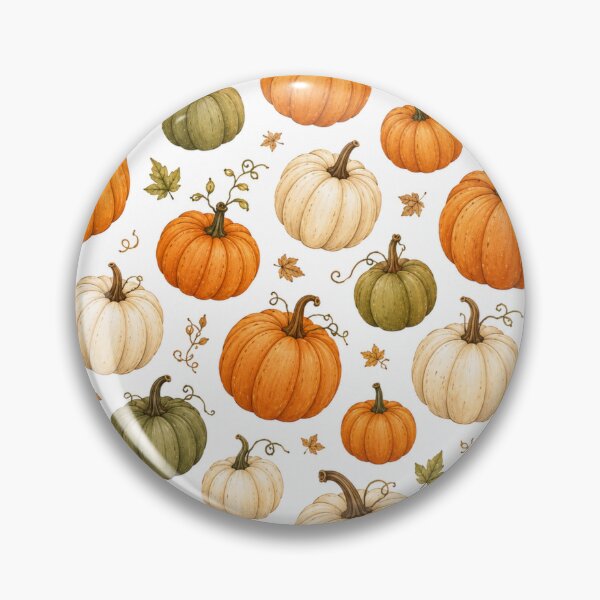 Item preview, Watercolor Pumpkin Pattern | Autumn Pumpkins Seamless Pattern | Fall Harvest Botanical Design | Cute Thanksgiving & Halloween Illustration designed and sold by DreamPixelPrint.