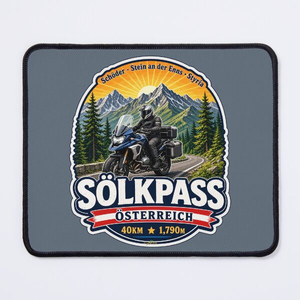 Item preview, Sölk Pass, Styria, Austria Solkpass Austria Motorcycle Sticker TShirt 01 designed and sold by OuterShellUK.