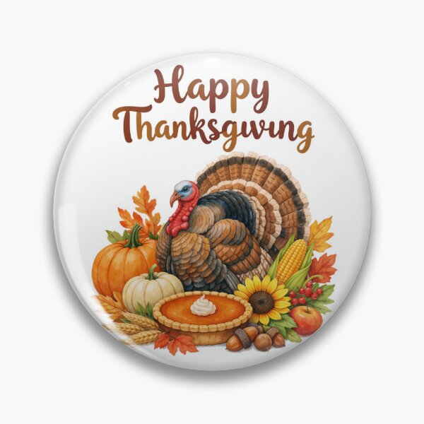 Item preview, Beautiful Happy Thanksgiving Traditional Autumn Turkey Graphic designed and sold by DeliaDesignsCo.