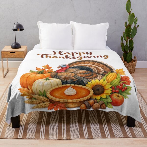 Item preview, Beautiful Happy Thanksgiving Traditional Autumn Turkey Graphic designed and sold by DeliaDesignsCo.
