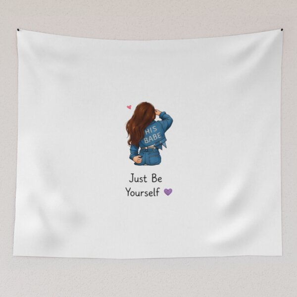 Item preview, Just Be Yourself Cute Girl Illustration designed and sold by DailyDoodlesBySumbul.