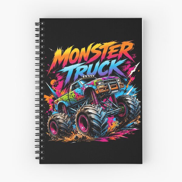 Item preview, Retro 80s Edgy Neon Monster Truck Splash Art designed and sold by Vermanartist.