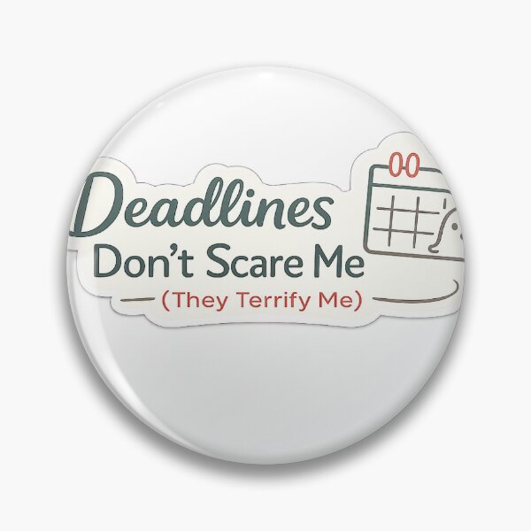 Item preview, Deadlines Don't Scare Me They Terrify Me Sticker designed and sold by InkPixell.