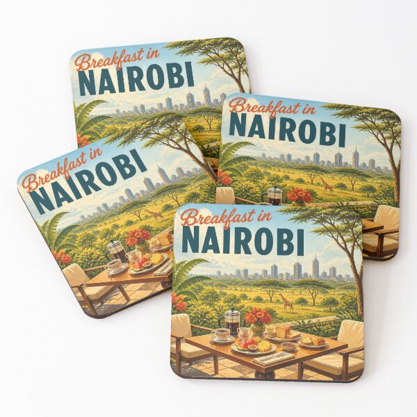 Item preview, Breakfast in Nairobi, Kenya: scenic-Style Travel Poster designed and sold by LSVart.