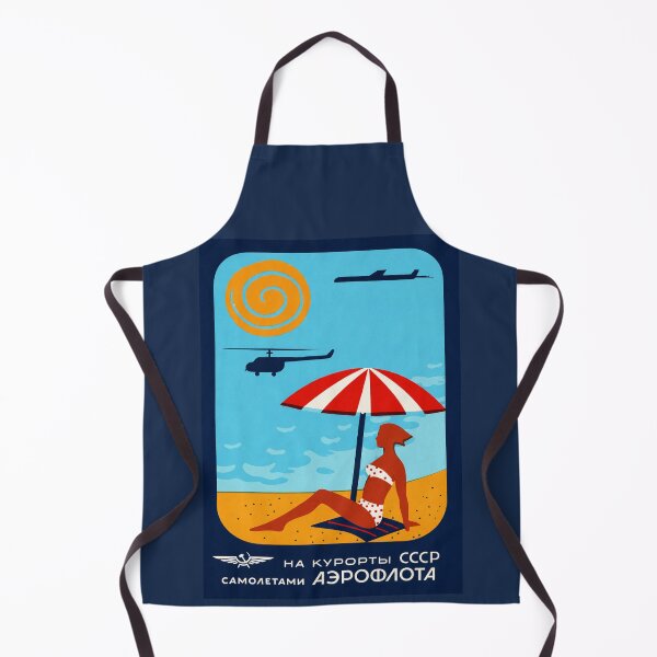 Item preview, Vintage Soviet USSR Russian Bikini Beach Holiday Air Travel Poster designed and sold by Maljonic.