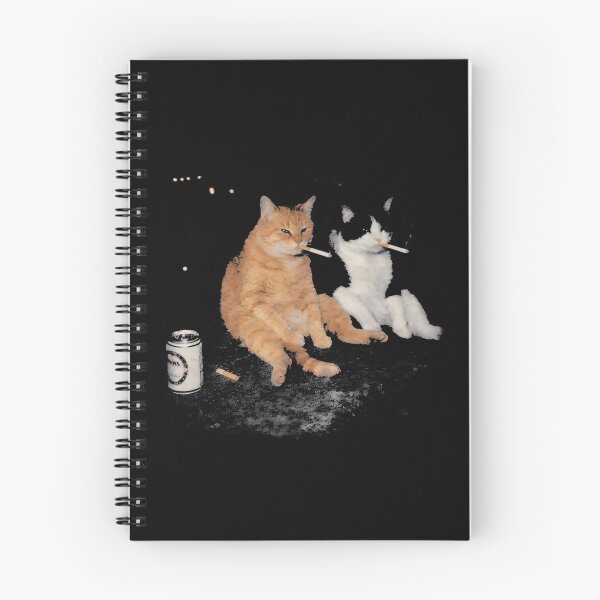 Item preview, Funny Smoking Cats Drinking Beer Meme Vintage T-Shirt designed and sold by hejrawli.