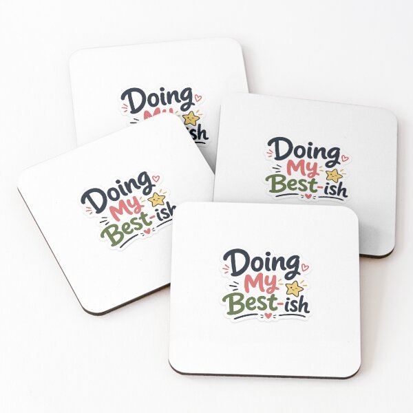 Item preview, Doing My Best-ish Sticker | Funny Motivational Quote Cute Typography designed and sold by Ricomin.