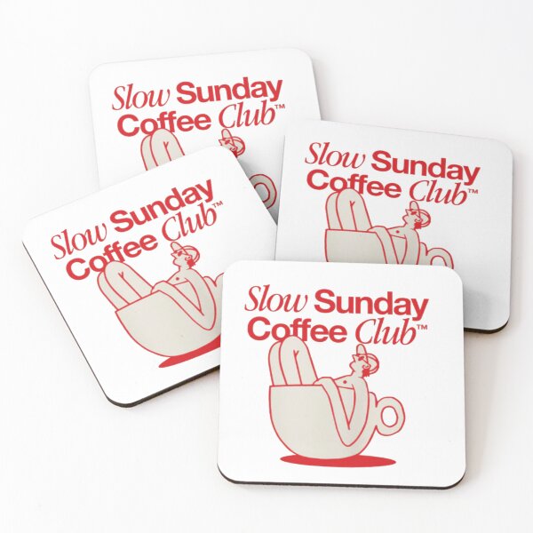 Item preview, Slow Sunday Coffee Club Retro Coffee Lover Design | Cozy Cafe Aesthetic designed and sold by Gbriel3.