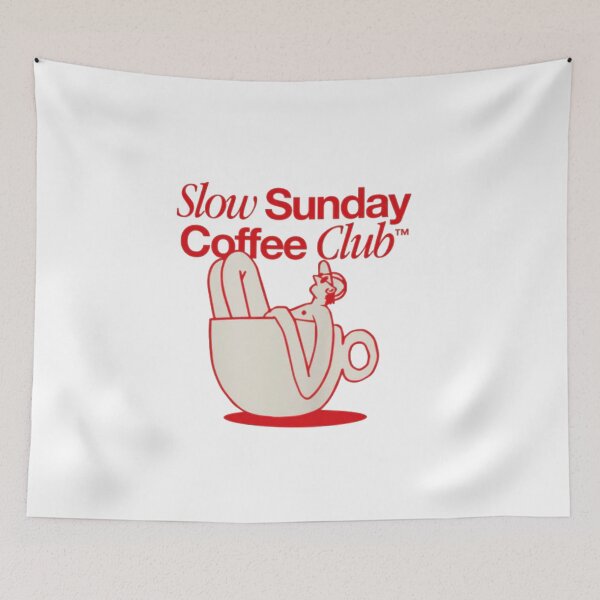 Item preview, Slow Sunday Coffee Club Retro Coffee Lover Design | Cozy Cafe Aesthetic designed and sold by Gbriel3.