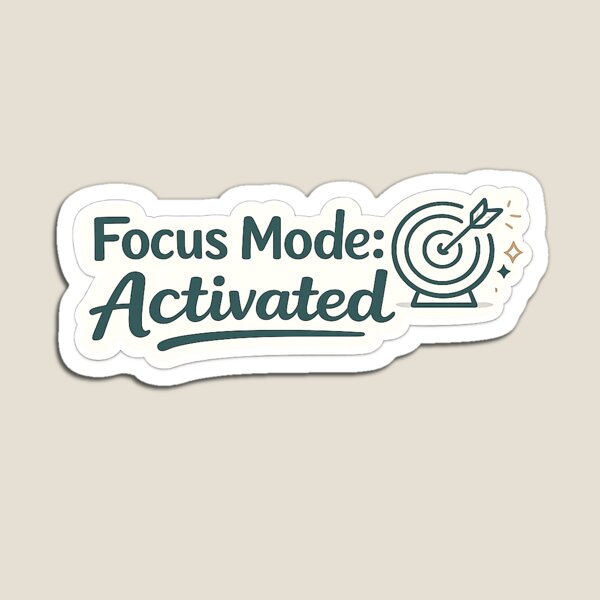 Item preview, Focus Mode Activated Sticker designed and sold by InkPixell.