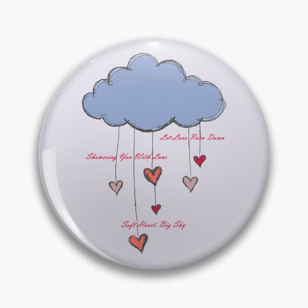 Item preview, Cute Cloud Raining Hearts Love Quotes Doodle Illustration designed and sold by VibeShift Studio.