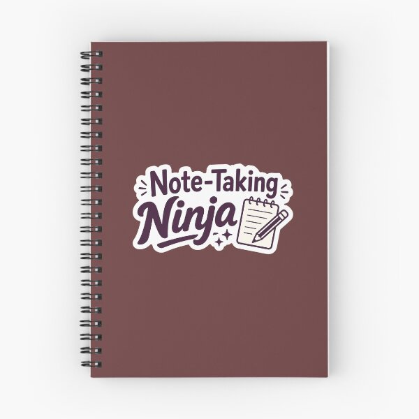Item preview, Note-Taking Ninja Sticker designed and sold by InkPixell.