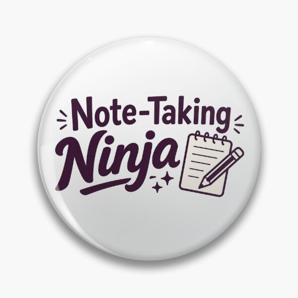 Item preview, Note-Taking Ninja Sticker designed and sold by InkPixell.