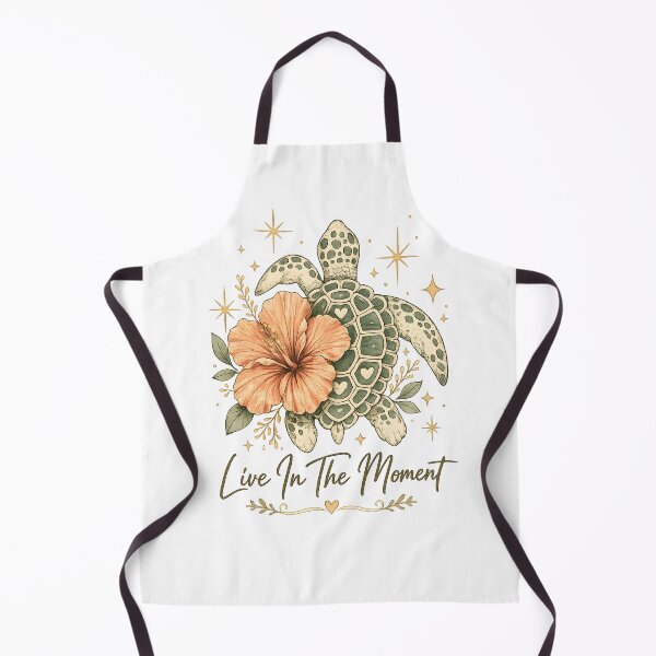 Item preview, Sea Turtle Hibiscus Live in the Moment Tropical Beach Nature Design designed and sold by favoprintaart.