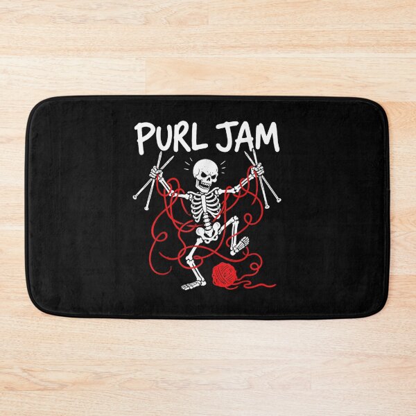 Item preview, Purl Jam Knitting Skeleton Yarn Crafter Funny Pearl Jam Pun Graphic designed and sold by DuneHaicna.