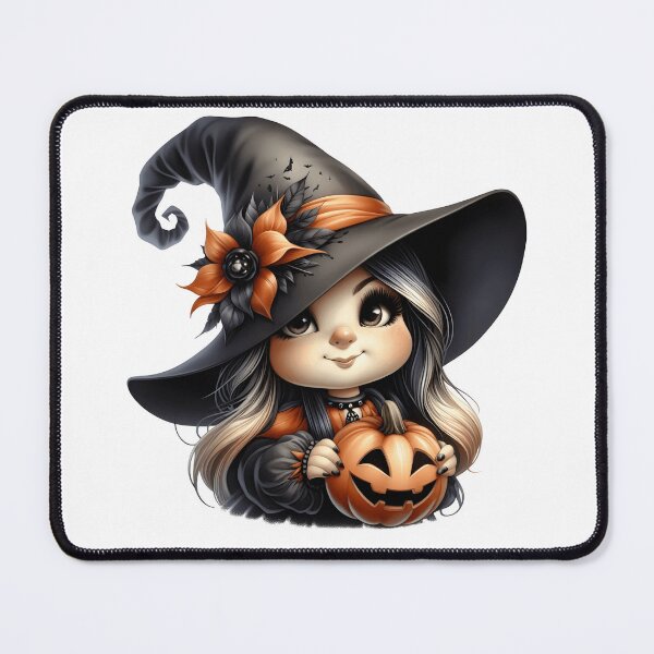 Item preview, Spooky Season Cute Witch Hat & Jack-o'-Lantern designed and sold by Lorraine Cozy Corner.