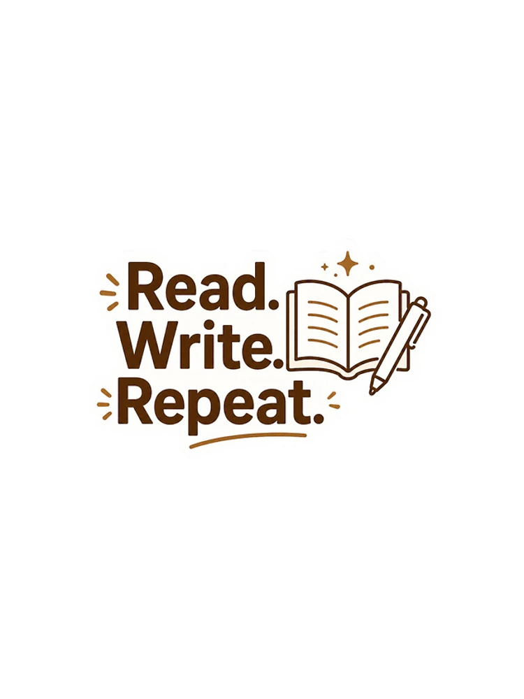 Thumbnail 4 of 4, iPhone Case, Read Write Repeat Sticker designed and sold by InkPixell.