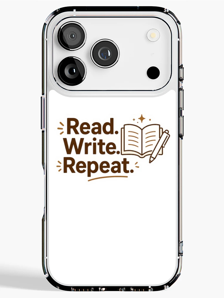 Thumbnail 1 of 5, iPhone Case, Read Write Repeat Sticker designed and sold by InkPixell.