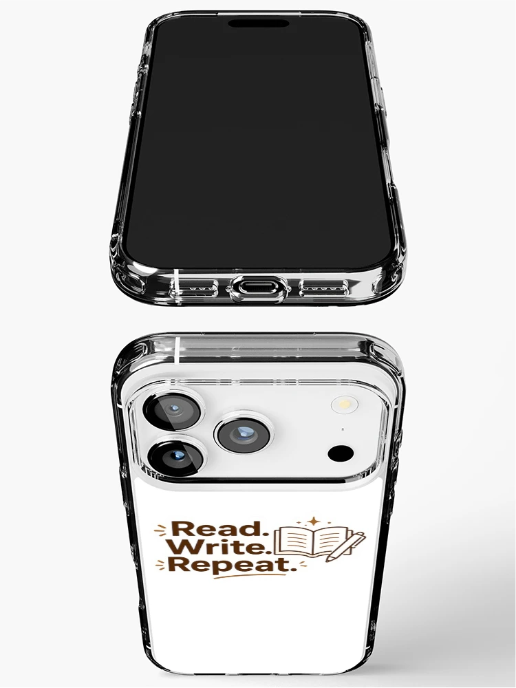 Thumbnail 3 of 5, iPhone Case, Read Write Repeat Sticker designed and sold by InkPixell.
