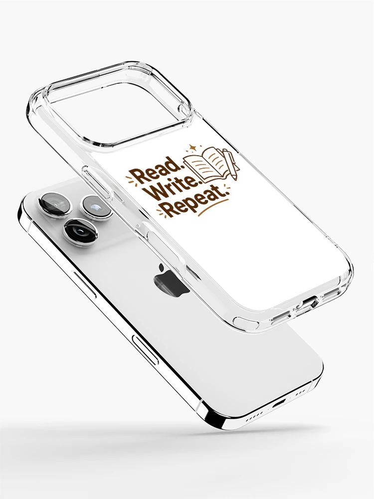 Thumbnail 2 of 5, iPhone Case, Read Write Repeat Sticker designed and sold by InkPixell.