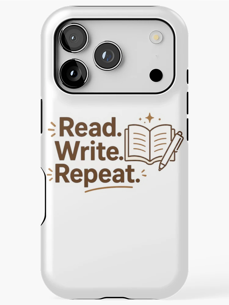 Thumbnail 1 of 4, iPhone Case, Read Write Repeat Sticker designed and sold by InkPixell.