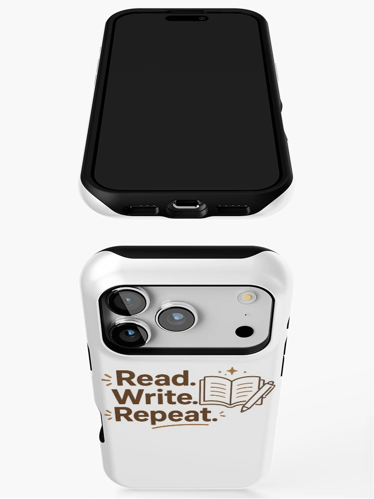 Thumbnail 3 of 4, iPhone Case, Read Write Repeat Sticker designed and sold by InkPixell.