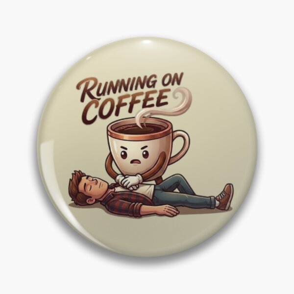 Item preview, Running on Coffee CPR Cute Caffeine Addiction Graphic designed and sold by Northern Glow Art.