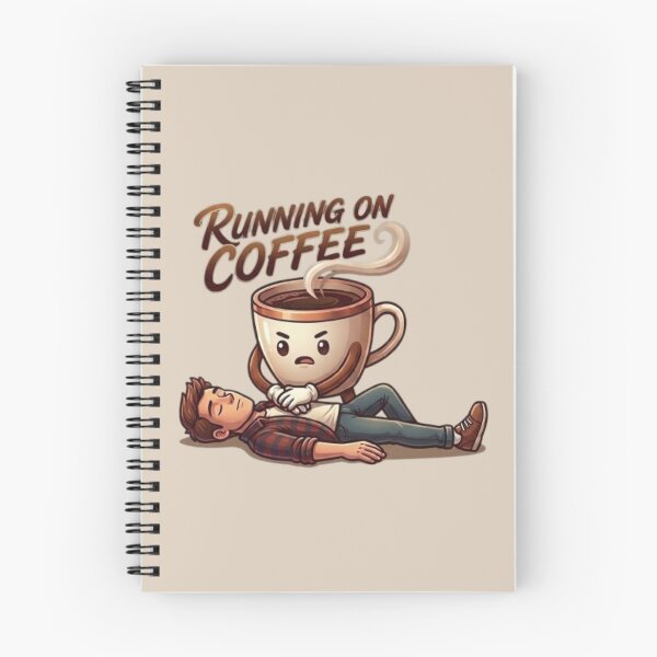 Item preview, Running on Coffee CPR Cute Caffeine Addiction Graphic designed and sold by Northern Glow Art.