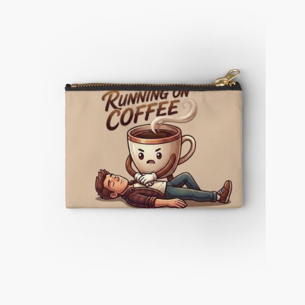 Item preview, Running on Coffee CPR Cute Caffeine Addiction Graphic designed and sold by Northern Glow Art.