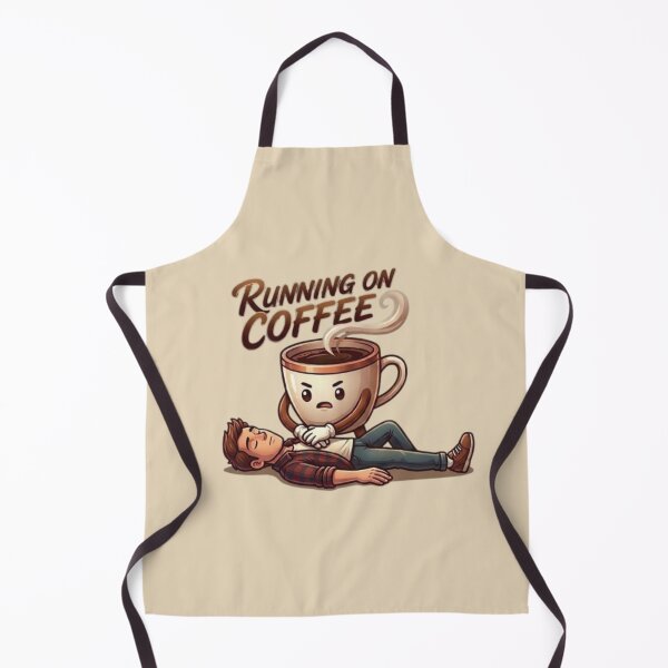 Item preview, Running on Coffee CPR Cute Caffeine Addiction Graphic designed and sold by Northern Glow Art.