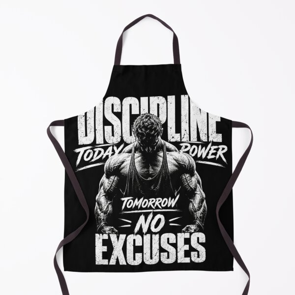 Item preview, Discipline Today Power Tomorrow – No Excuses Gym Motivation designed and sold by IronPulseShop.