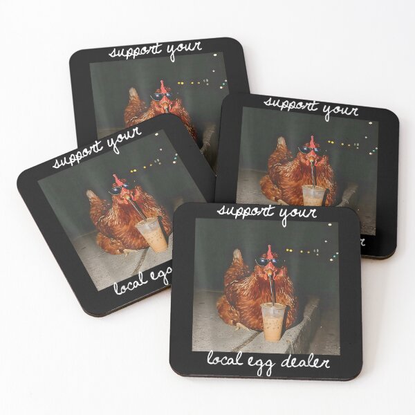 Item preview, Support Your Local Egg Dealer Cool Chicken Sunglasses Iced Coffee Graphic designed and sold by DuneHaicna.