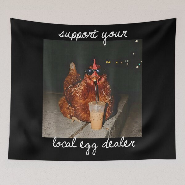 Item preview, Support Your Local Egg Dealer Cool Chicken Sunglasses Iced Coffee Graphic designed and sold by DuneHaicna.