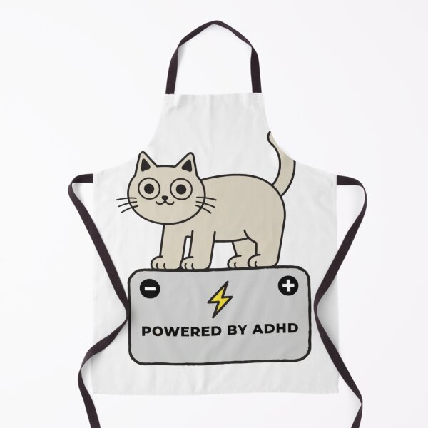 Item preview, Powered By ADHD Cat Pink – Pink Feline Chaos Art designed and sold by Charonde.