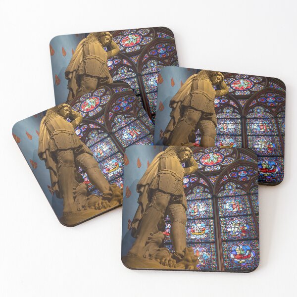 Item preview, Paris, France - Statue and Stained Glass in Notre Dame designed and sold by jrtwynam.