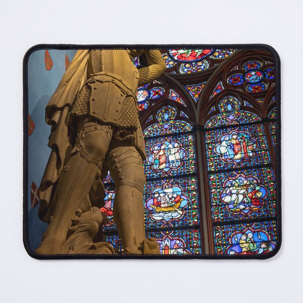 Item preview, Paris, France - Statue and Stained Glass in Notre Dame designed and sold by jrtwynam.