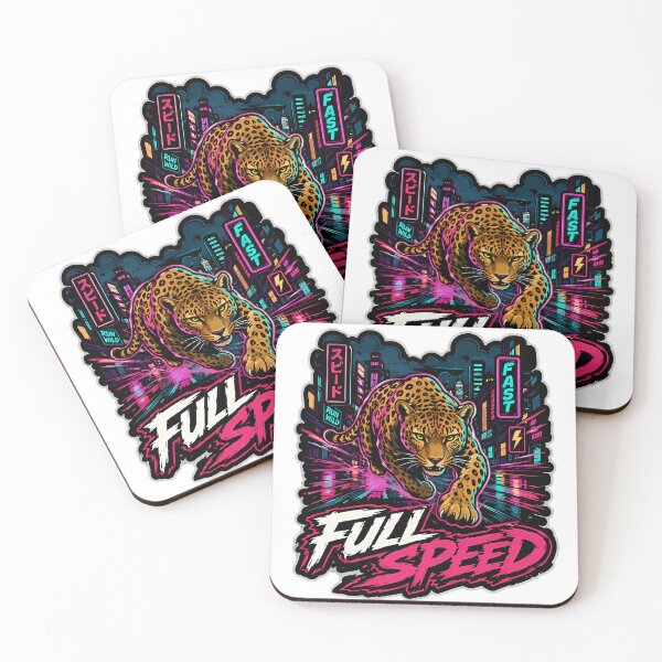 Item preview, FULL SPEED Leopard – Neon Streetwear Cartoon Graphic designed and sold by Aesthicer.