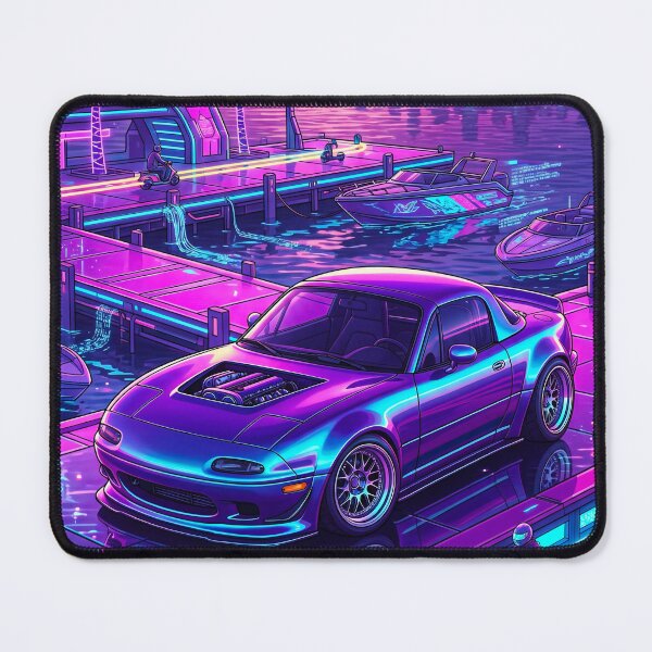 Item preview, Retro Synthwave Neon Marina Exposed Engine Roadster Night Drive Culture designed and sold by RevUpDesign.