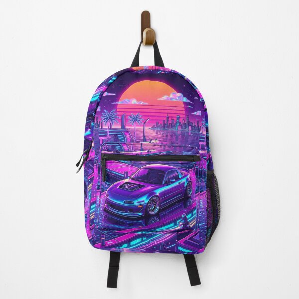 Item preview, Retro Synthwave Neon Marina Exposed Engine Roadster Night Drive Culture designed and sold by RevUpDesign.